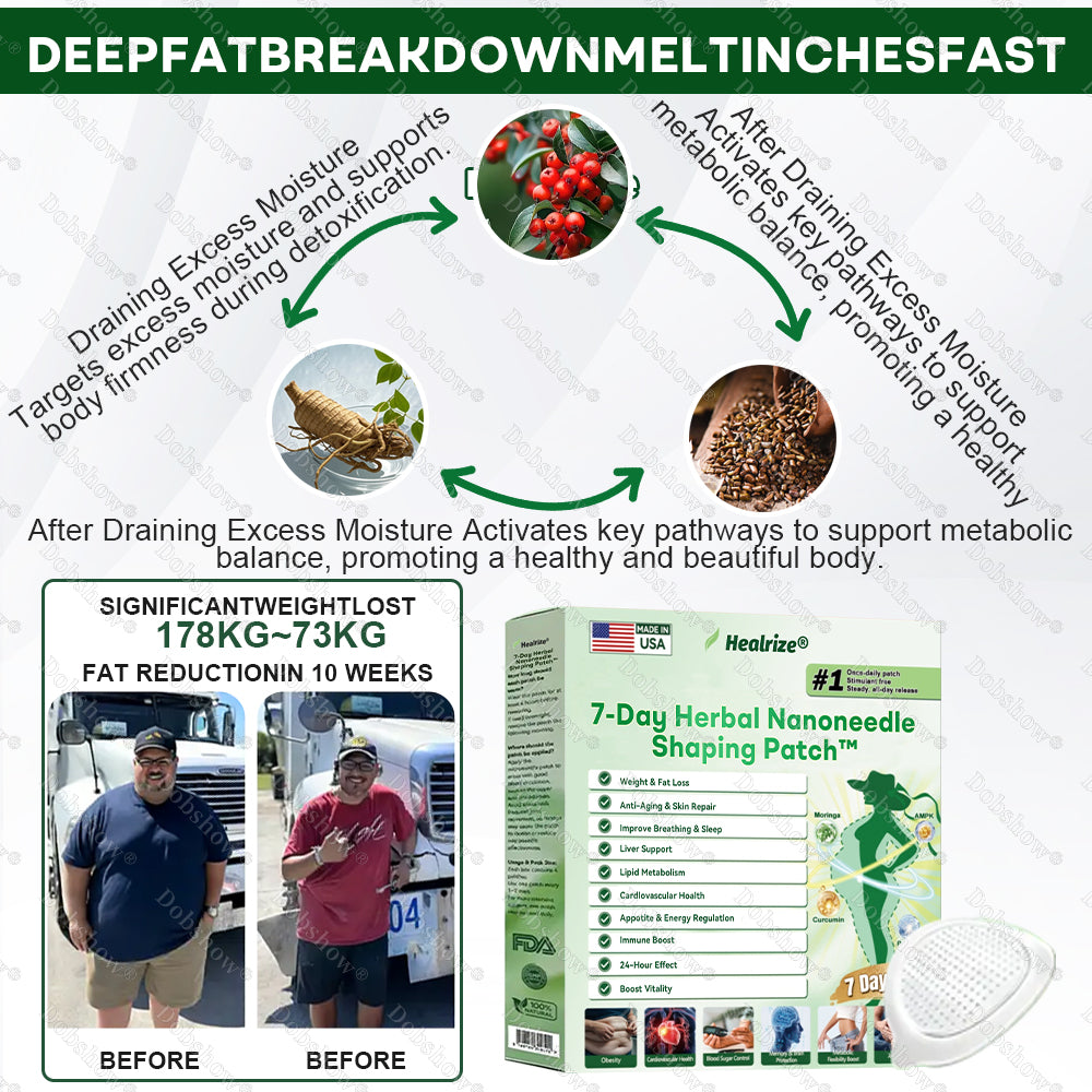 Healrize®7-Day Herbal Nanoneedle Shaping Patch™ |Addressing Obesity, Diabetes, High blood pressure, and Sleep apnea Issues🔥 🌈