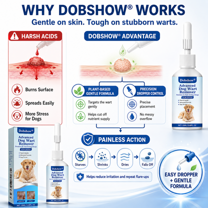 🐶Dobshow®Advanced Dog Wart Remover | Painless & Fast-Acting Drops