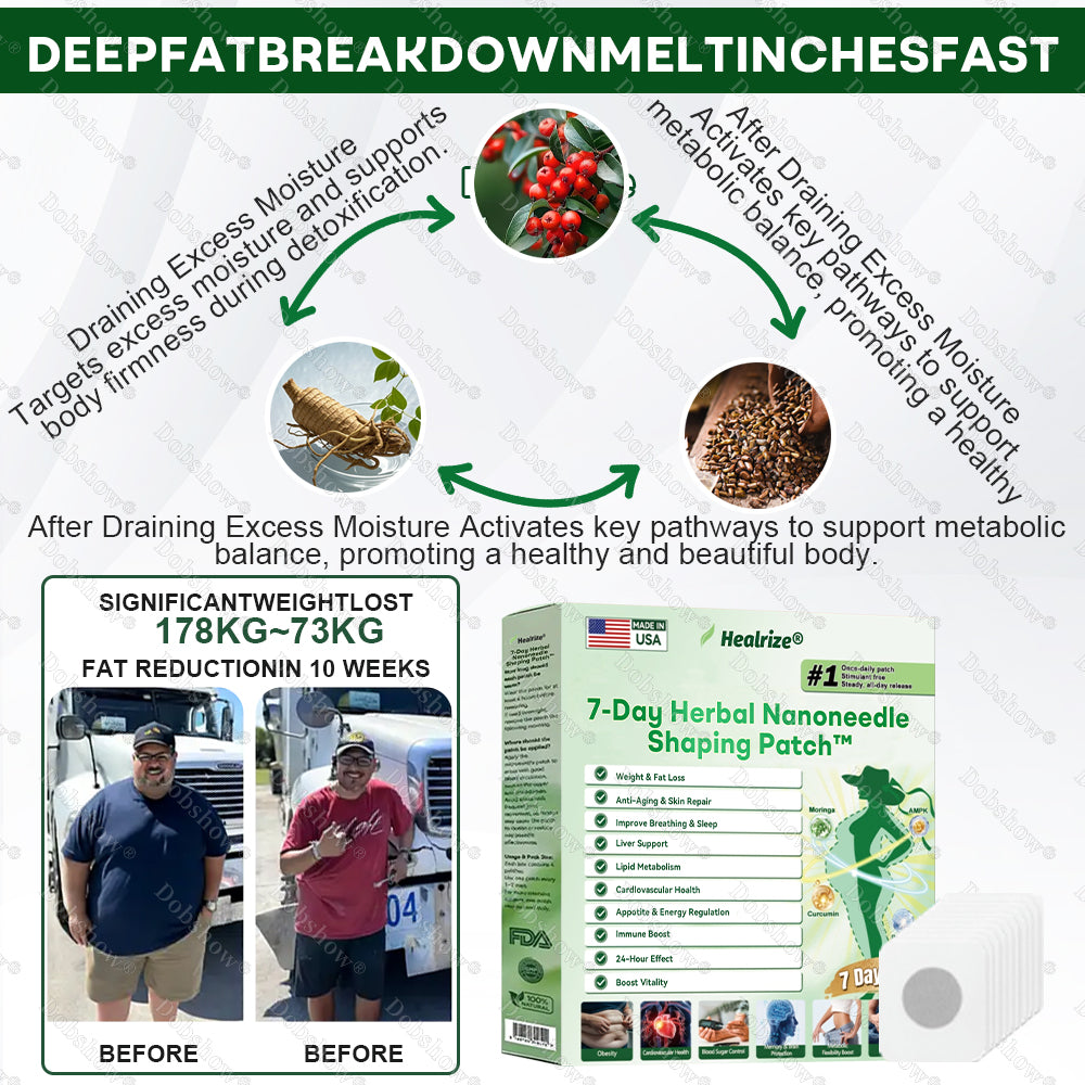 🌈Healrize®7-Day Herbal Nanoneedle Shaping Patch™ |Addressing Obesity, Diabetes, High blood pressure, and Sleep apnea Issues🔥🥦