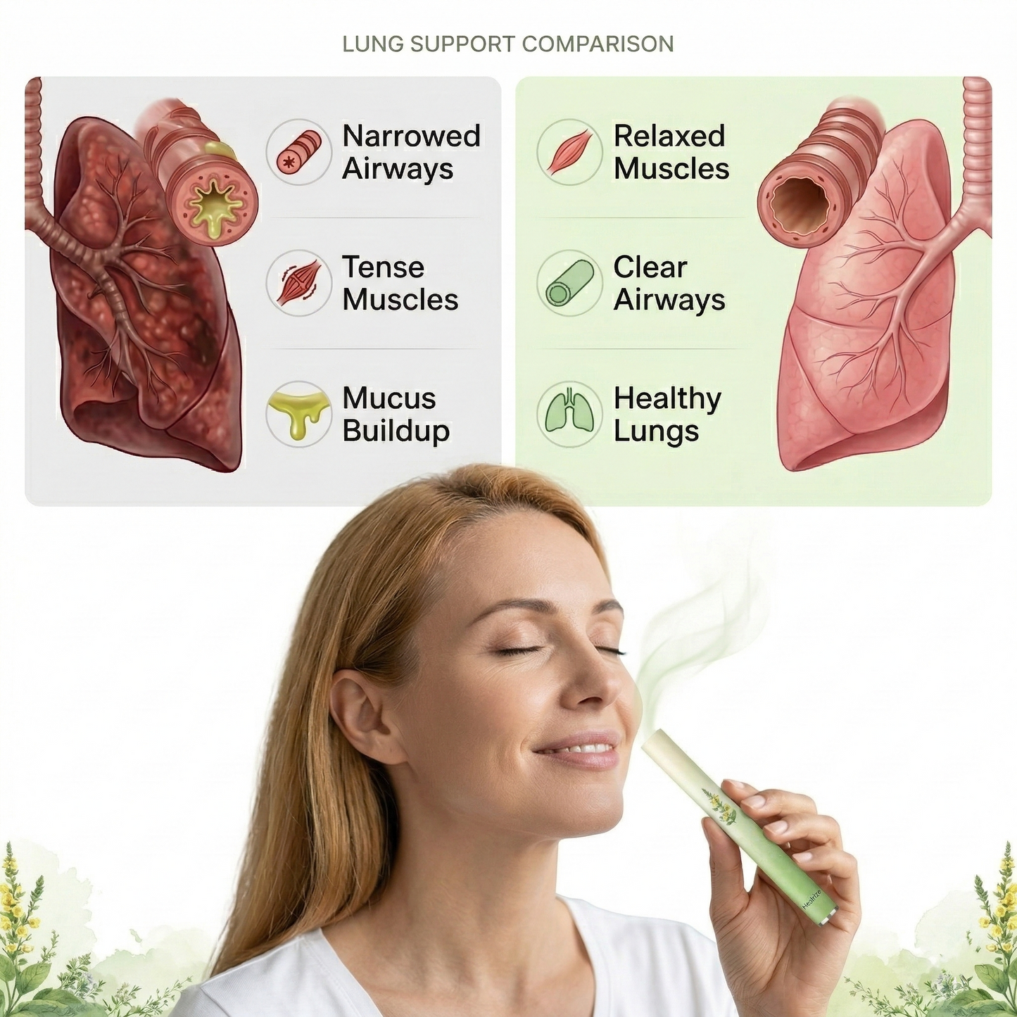 Healrize® Natural Mullein Lung Support Aroma Diffuser🍃