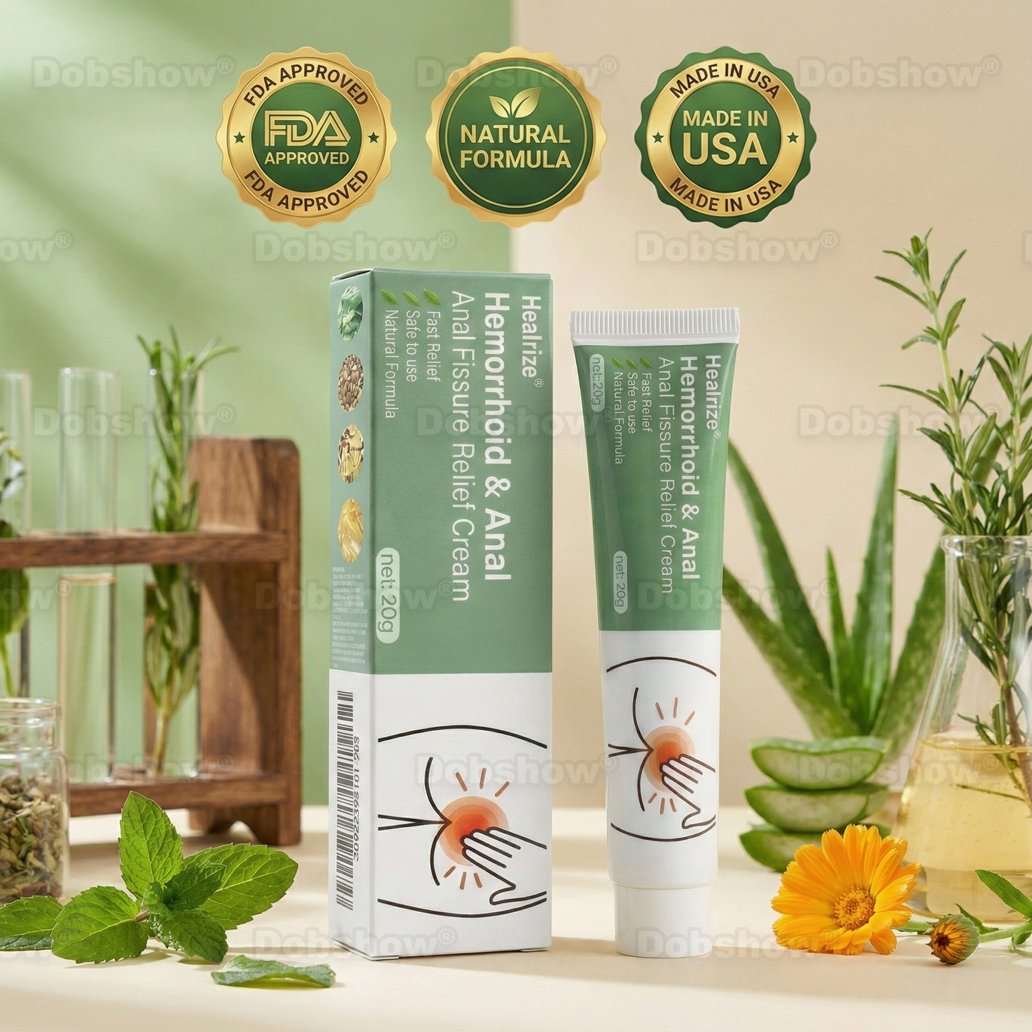 🔥Healrize® Hemorrhoid & Anal Fissure Relief Cream--FDA-Approved for Pain & Itching⚕️🏥
