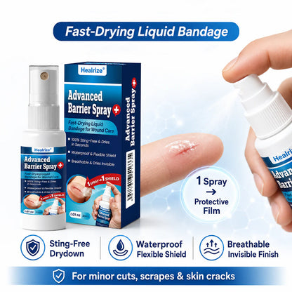 💪🔥Healrize® Advanced Barrier Spray | Fast-Drying Liquid Bandage for Wound Care
