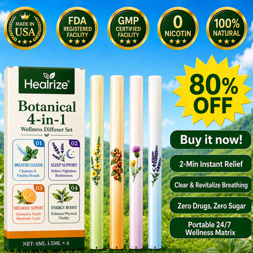 🍃🏆Healrize® Botanical 4-in-1 Wellness Diffuser Set | 2-Min Instant Relief & 24/7 Care