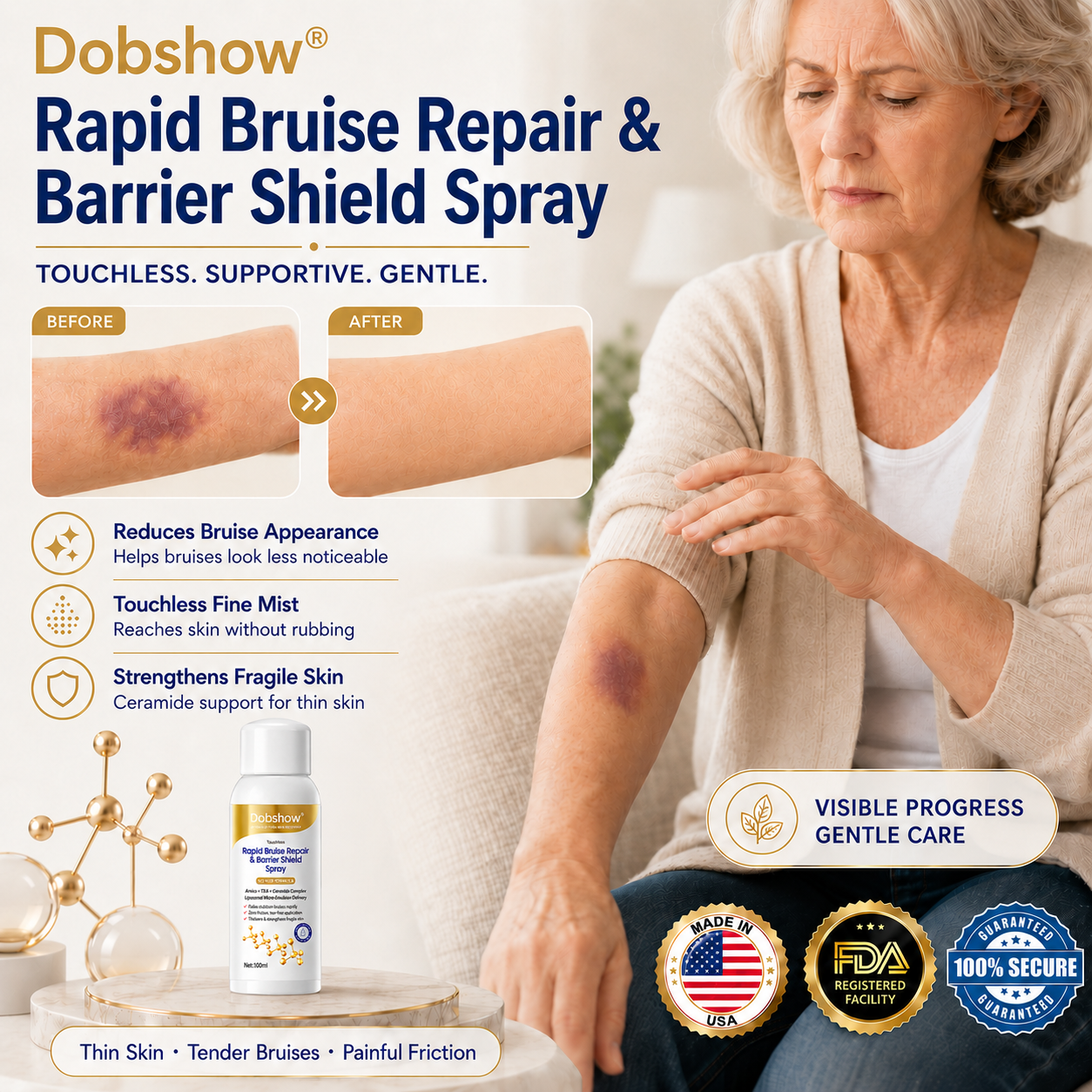 Dobshow® Touchless Rapid Bruise Repair & Barrier Shield Spray