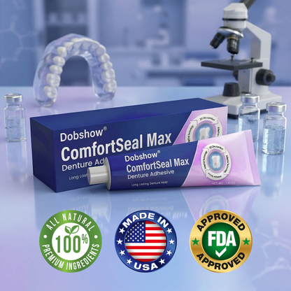 👨‍⚕️🔥Dobshow® ComfortSeal Max Denture Adhesive—🦷96-hour long-lasting, heat adaptive technology