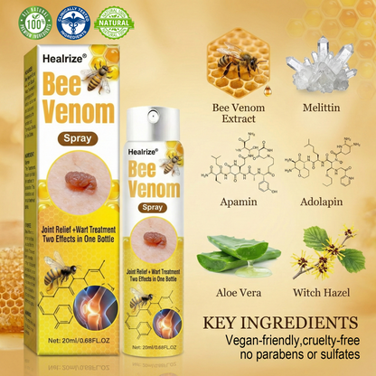 Healrize® Bee Venom Spray — Joint Relief + Wart Treatment, Two Effects in One Bottle🐝🔥