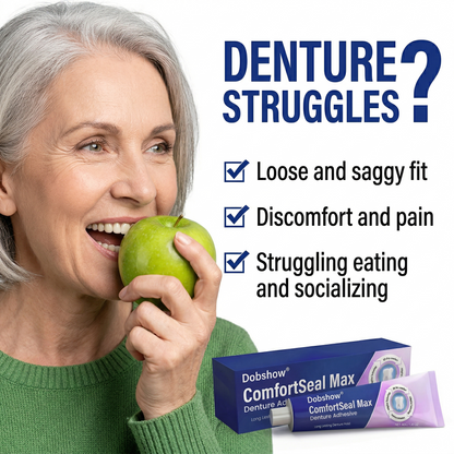 👨‍⚕️🔥Dobshow® ComfortSeal Max Denture Adhesive—🦷96-hour long-lasting, heat adaptive technology