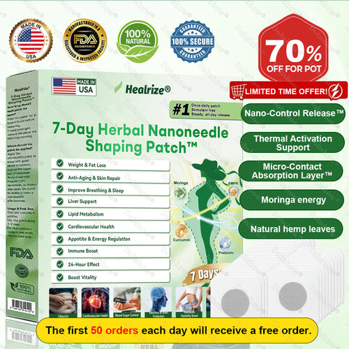 🌈Healrize®7-Day Herbal Nanoneedle Shaping Patch™ |Addressing Obesity, Diabetes, High blood pressure, and Sleep apnea Issues🔥🥦