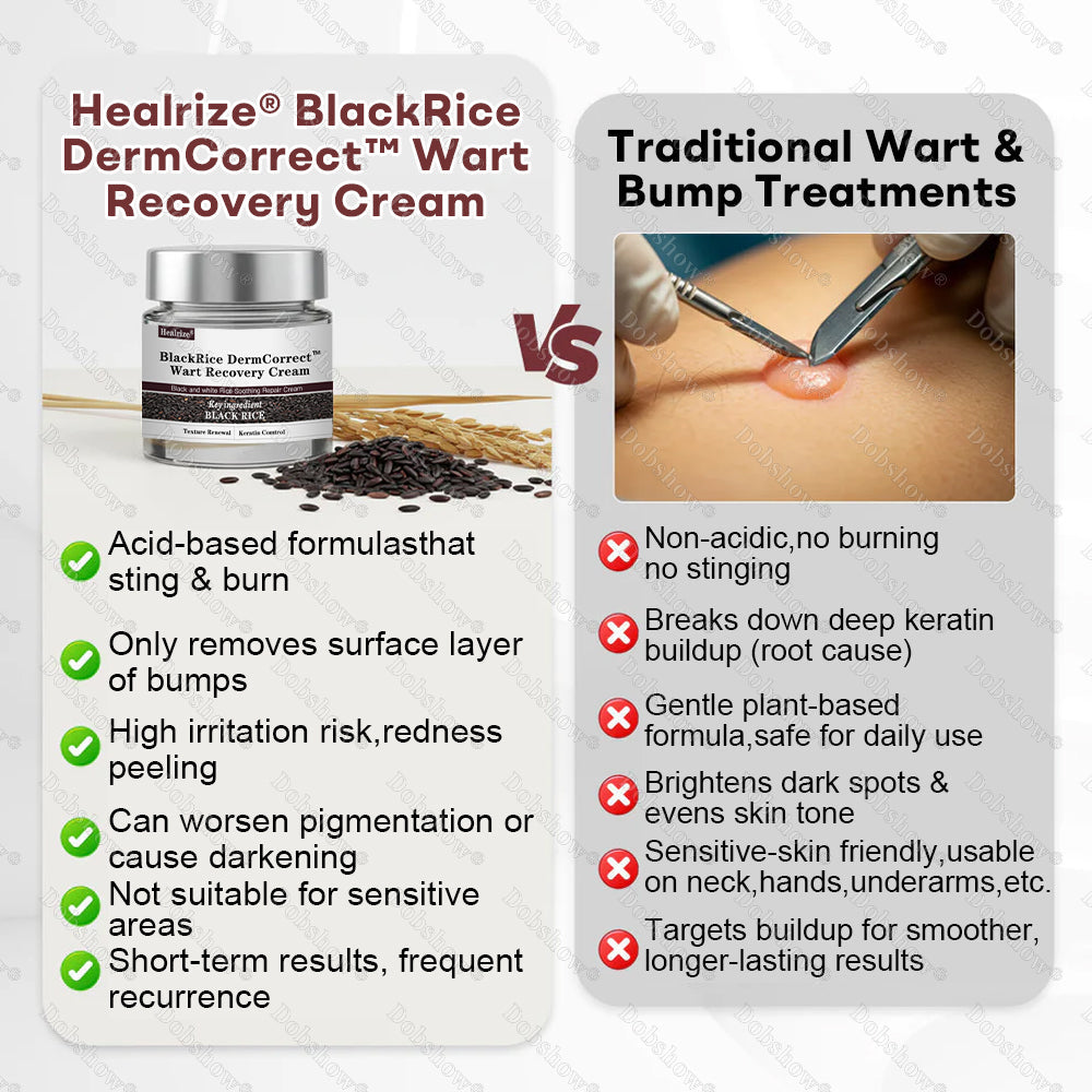 ✅Healrize® BlackRice DermCorrect™ Wart Recovery Cream —— Suitable for all skin types✨