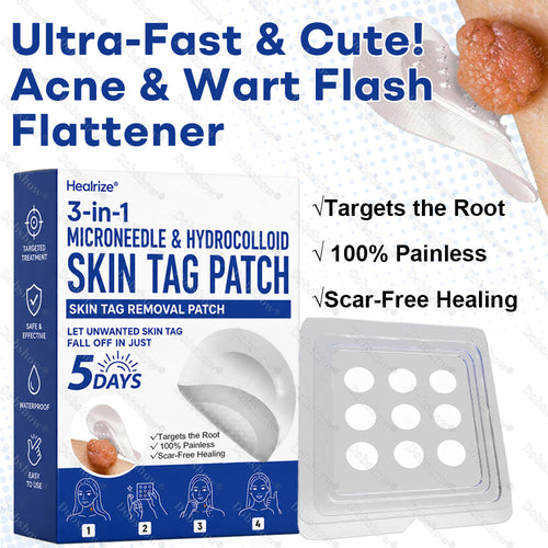 💥Best Seller🔥Dobshow® 3-in-1 Microneedle & Hydrocolloid Skin Tag Patch