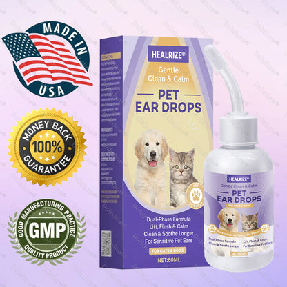 🐱🐈Healrize® Gentle Clean & Calm Pet Ear Drops🔥