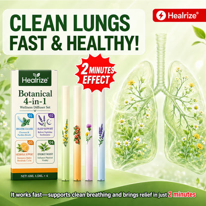🍃🏆Healrize® Botanical 4-in-1 Wellness Diffuser Set | 2-Min Instant Relief & 24/7 Care