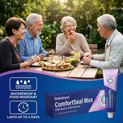 👨‍⚕️🔥Dobshow® ComfortSeal Max Denture Adhesive—🦷96-hour long-lasting, heat adaptive technology