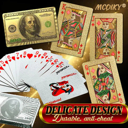 🔥MCOIKY® Gold Foil Deluxe Poker Card🃏🎴