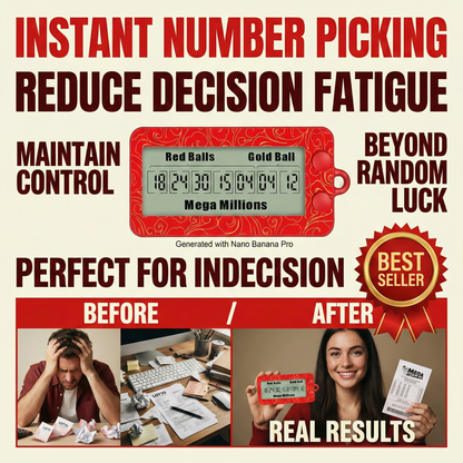 🎰🔥Nurbini®AI Lottery Picker - Double Your Winning Odds(1-Click Number Picking | Analyzes Historical Data | Portable Keychain Design)