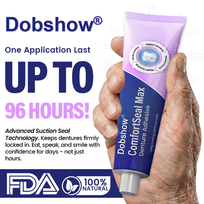 👨‍⚕️🔥Dobshow® ComfortSeal Max Denture Adhesive—🦷96-hour long-lasting, heat adaptive technology