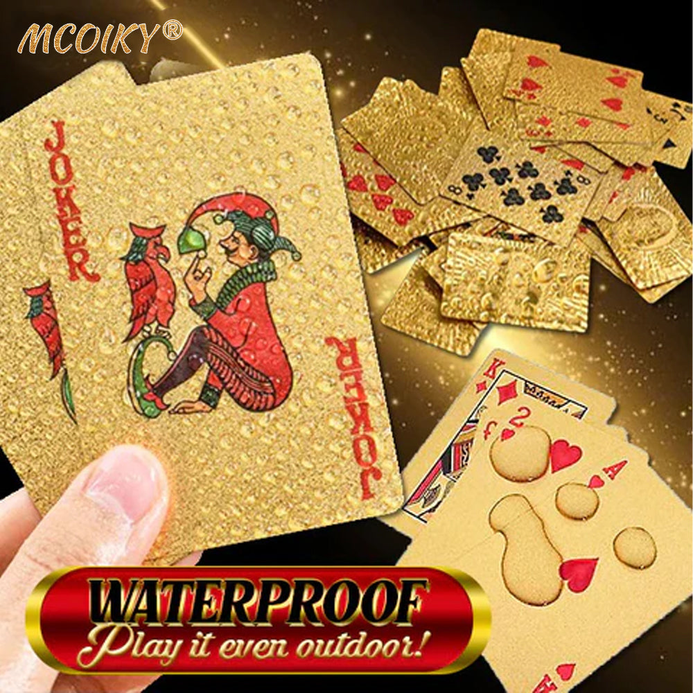 🔥MCOIKY® Gold Foil Deluxe Poker Card🃏🎴