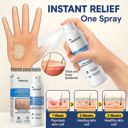 🔥Healrize® Magnesium Botanical Spray – Advanced Skin Recovery for Psoriasis & Eczema | Rapid Soothing, Steroid-Free