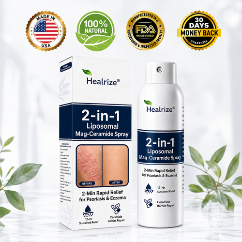🏆Healrize® 2-in-1 Liposomal Mag-Ceramide Spray | 2-Min Rapid Relief for Psoriasis & Eczema (Full Body & Intimate Safe)