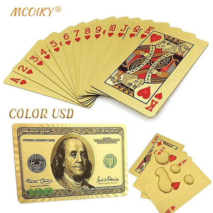 🔥MCOIKY® Gold Foil Deluxe Poker Card🃏🎴