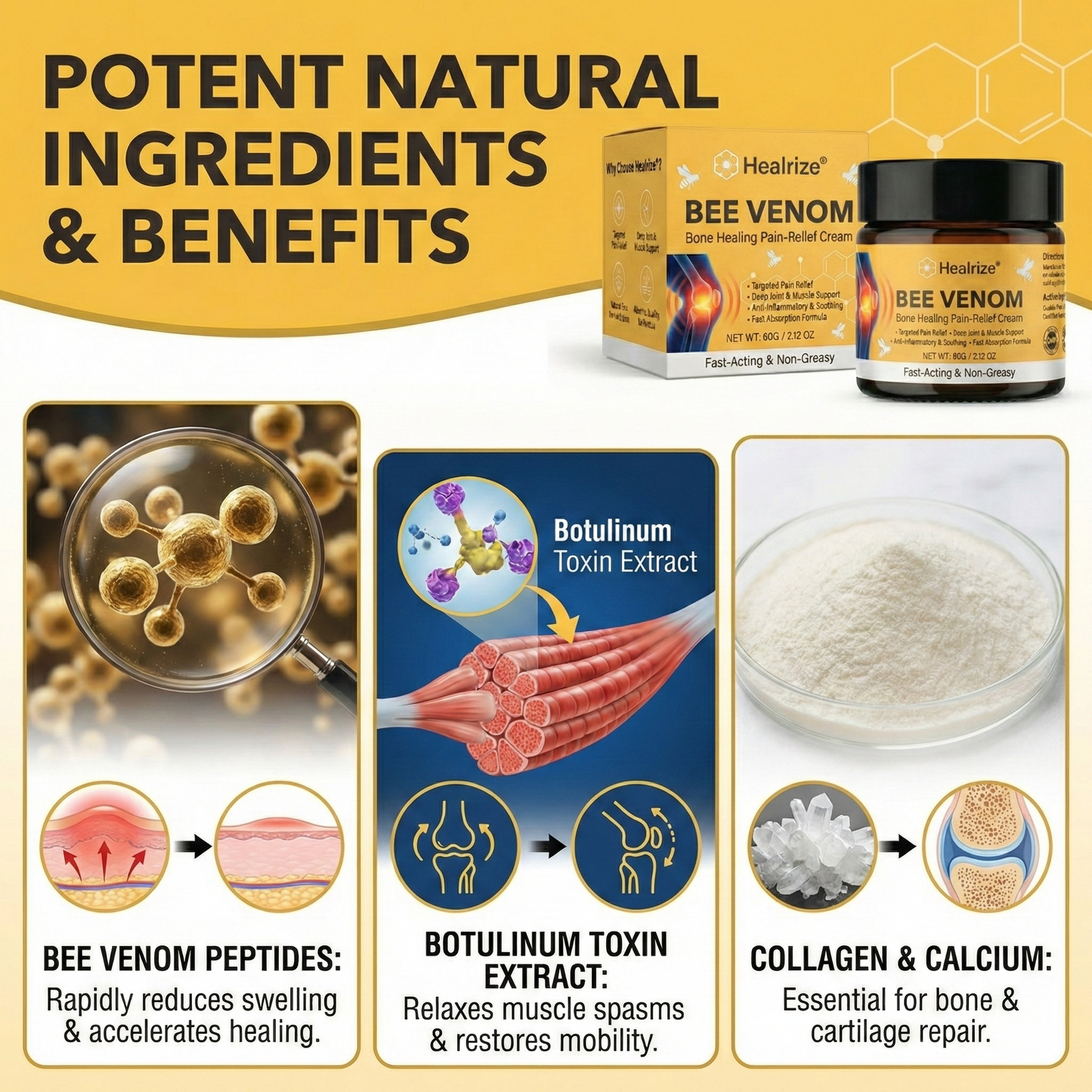 Healrize®Bee Venom Bone Healing Pain-Relief Cream🐝