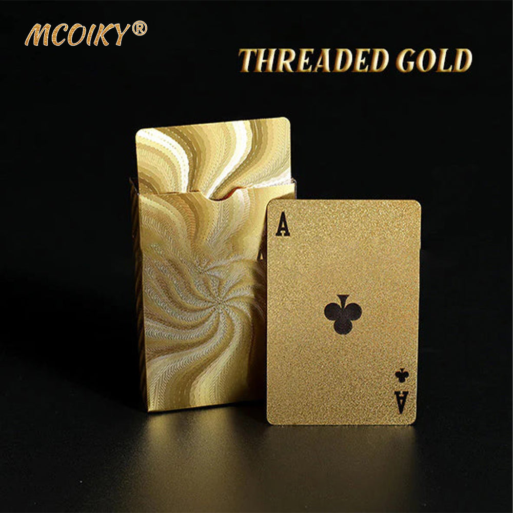🔥MCOIKY® Gold Foil Deluxe Poker Card🃏🎴