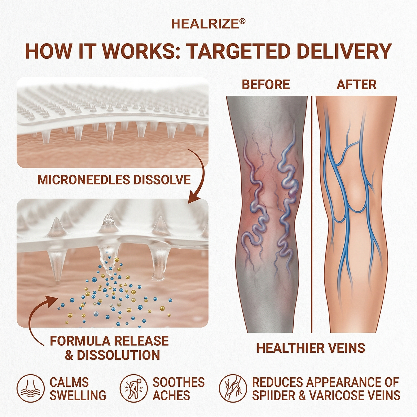 Healrize® DermaVein Microneedle Patch-𝘝𝘪𝘴𝘪𝘣𝘭𝘦 𝘝𝘦𝘪𝘯 𝘙𝘦𝘥𝘶𝘤𝘵𝘪𝘰𝘯 𝘚𝘺𝘴𝘵𝘦𝘮🔥
