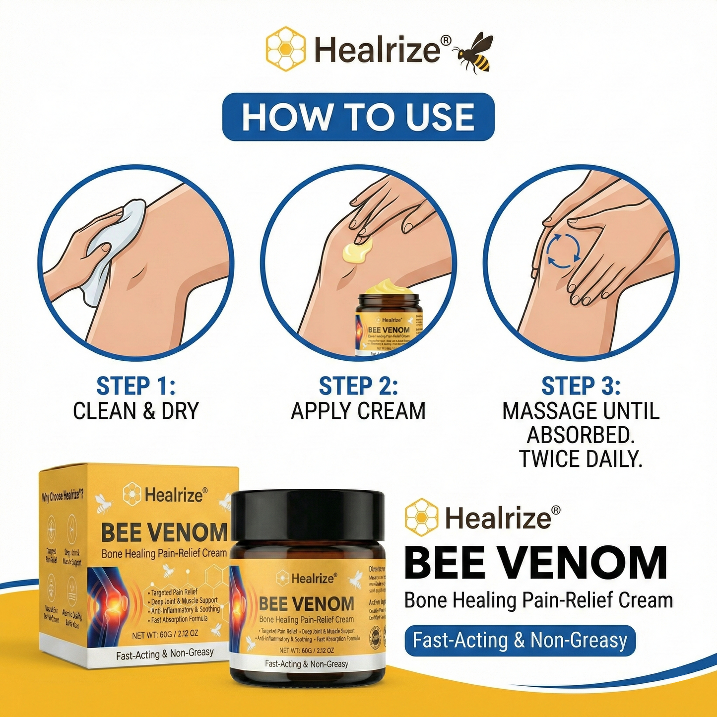 Healrize®Bee Venom Bone Healing Pain-Relief Cream🐝