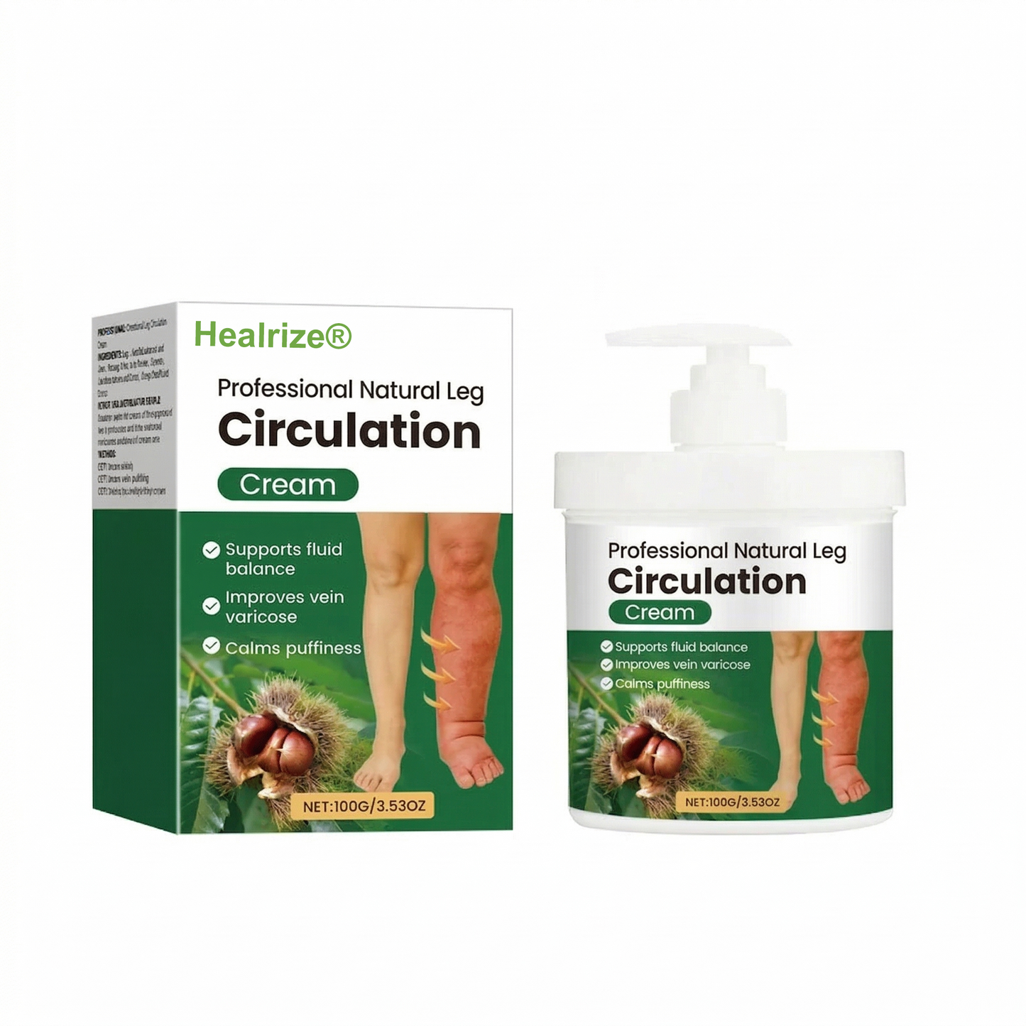 🔥Healrize® Professional Natural Leg Circulation Cream🌿 | Targeted Relief for Swelling, Puffiness & Heavy Legs