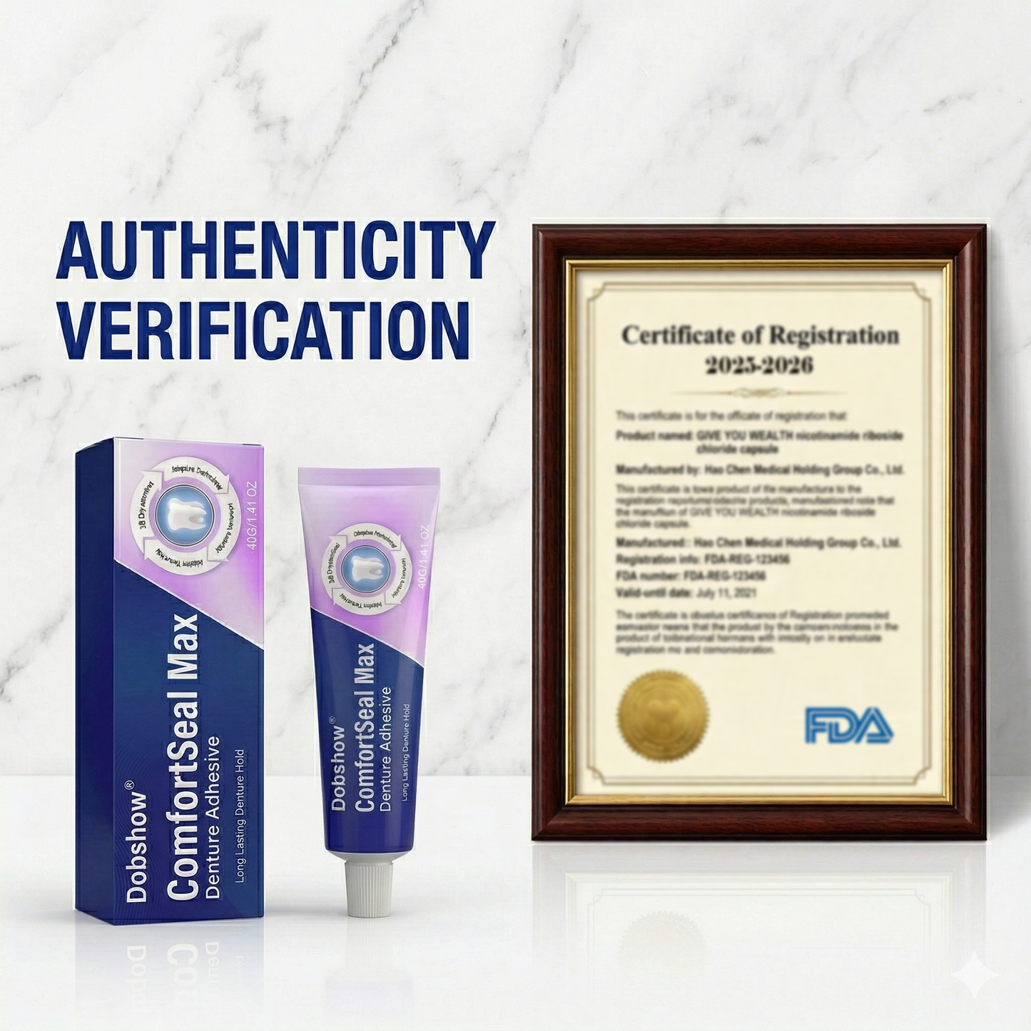 👨‍⚕️🔥Dobshow® ComfortSeal Max Denture Adhesive—🦷96-hour long-lasting, heat adaptive technology
