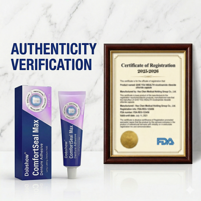 👨‍⚕️🔥Dobshow® ComfortSeal Max Denture Adhesive—🦷96-hour long-lasting, heat adaptive technology