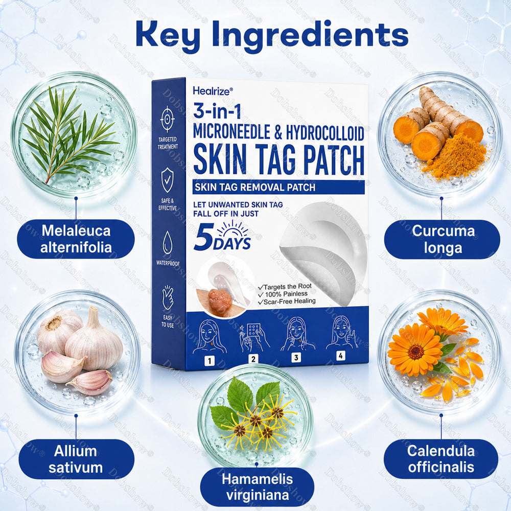 💥Best Seller🔥Dobshow® 3-in-1 Microneedle & Hydrocolloid Skin Tag Patch
