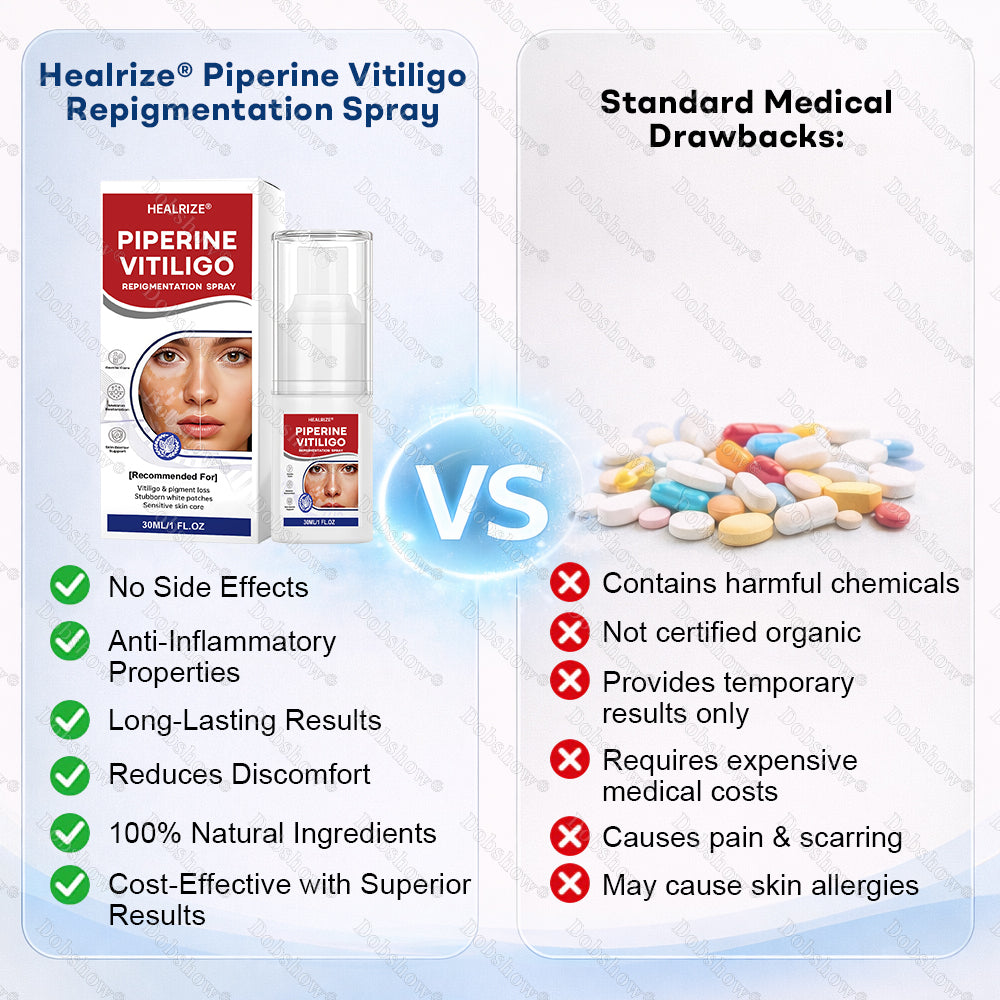 🔥Healrize® Piperine Vitiligo Repigmentation Spray - 👨‍⚕️✅Steroid-Free Botanical Formula | Gentle & Effective for All Skin Types