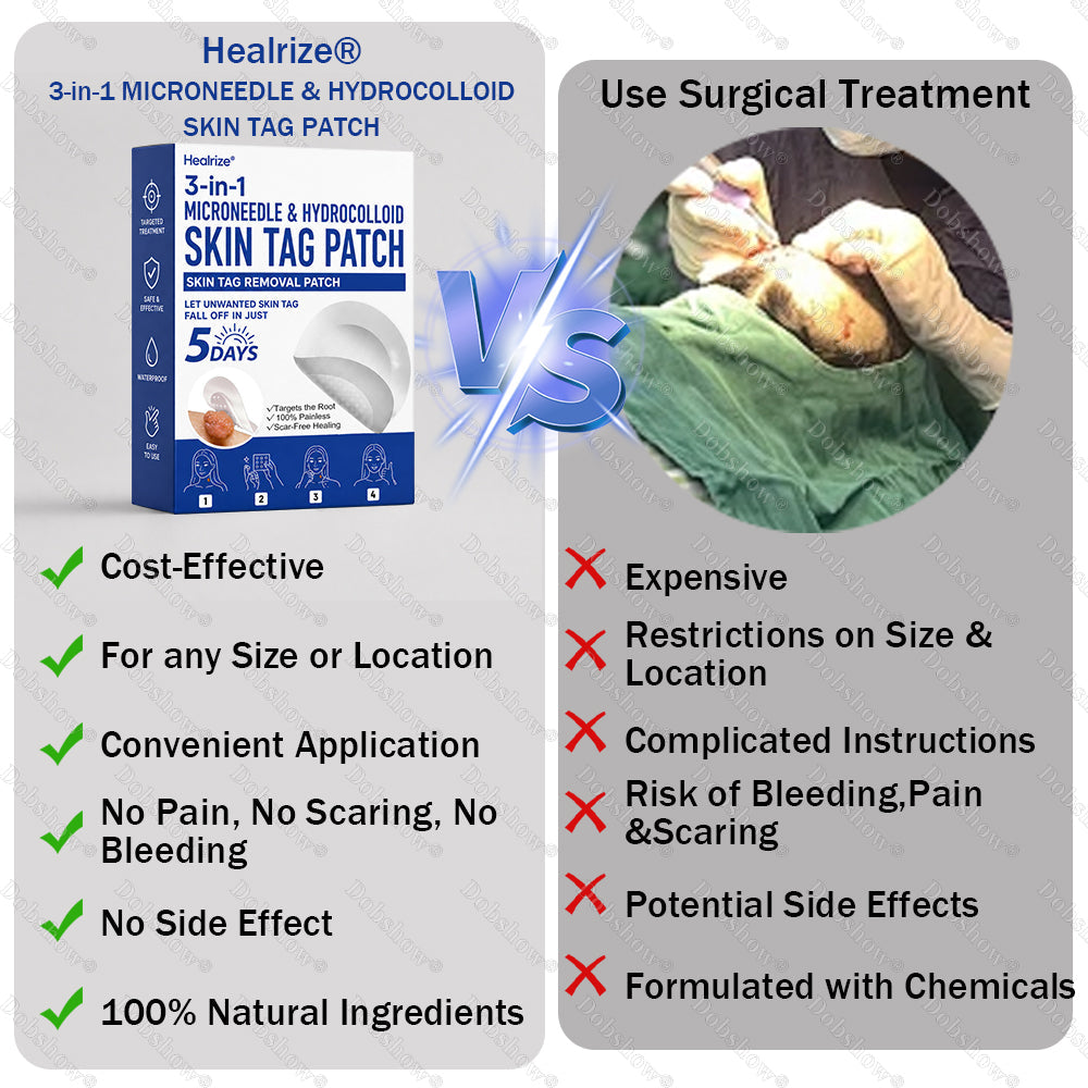 💥Best Seller🔥Dobshow® 3-in-1 Microneedle & Hydrocolloid Skin Tag Patch