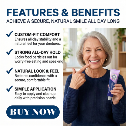 👨‍⚕️🔥Dobshow® ComfortSeal Max Denture Adhesive—🦷96-hour long-lasting, heat adaptive technology