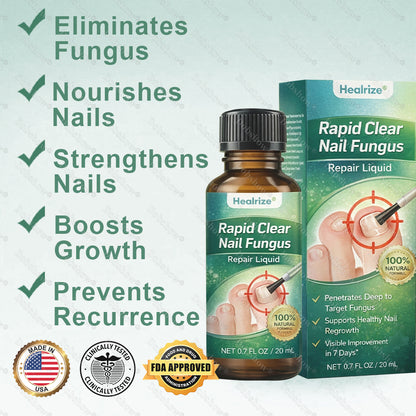 💅Healrize®Nano Rapid Clear Nail Fungus Rapair Liquid – Effective in Seven Days, Permanently Eliminates the Root 🔥