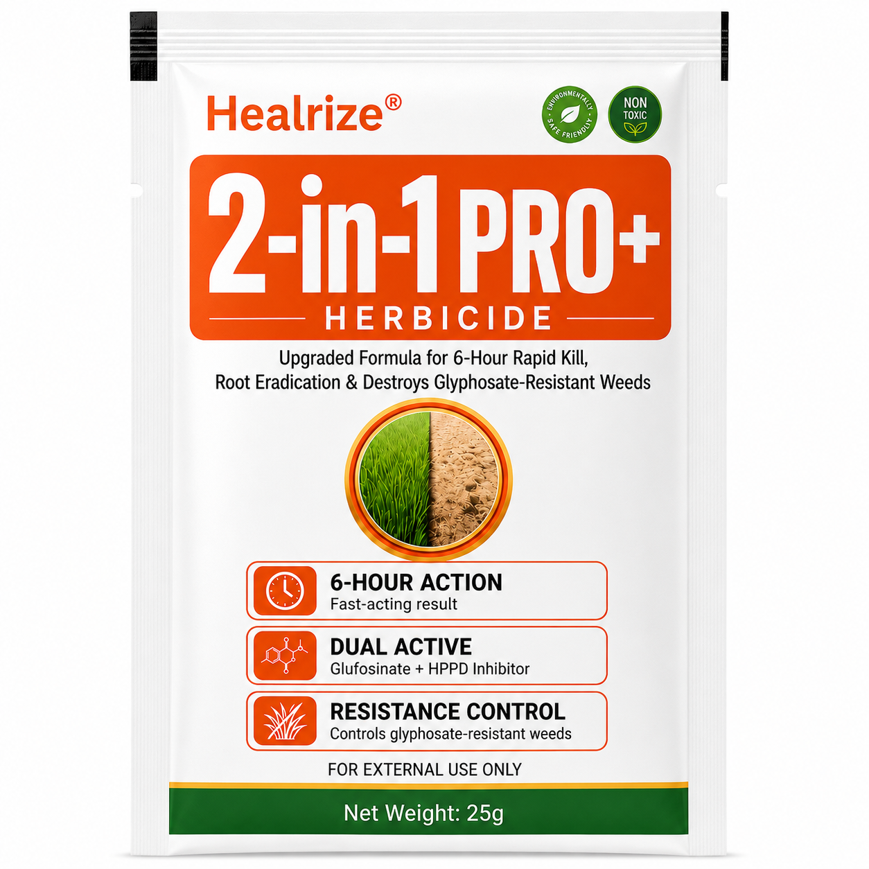 🏆🍂Healrize® Advanced 2-in-1 Pro+ Herbicide | Upgraded Formula for 6-Hour Rapid Kill, Root Eradication & Destroys Glyphosate-Resistant Weeds