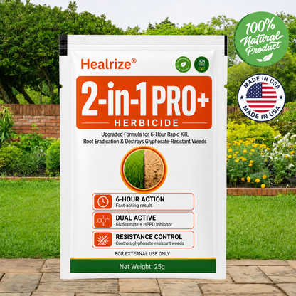 🏆🍂Healrize® Advanced 2-in-1 Pro+ Herbicide | Upgraded Formula for 6-Hour Rapid Kill, Root Eradication & Destroys Glyphosate-Resistant Weeds