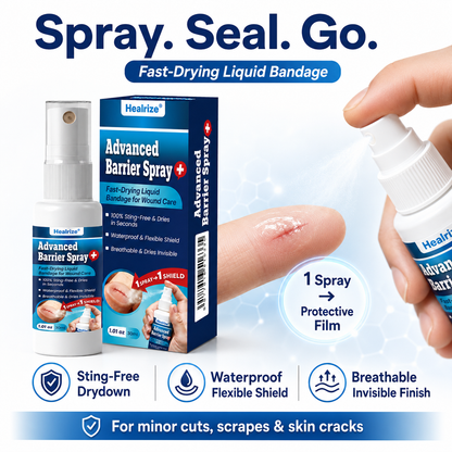 Healrize® Advanced Barrier Spray - Fast-Drying Liquid Bandage for Wound Care