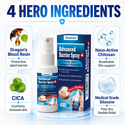 Healrize® Advanced Barrier Spray - Fast-Drying Liquid Bandage for Wound Care