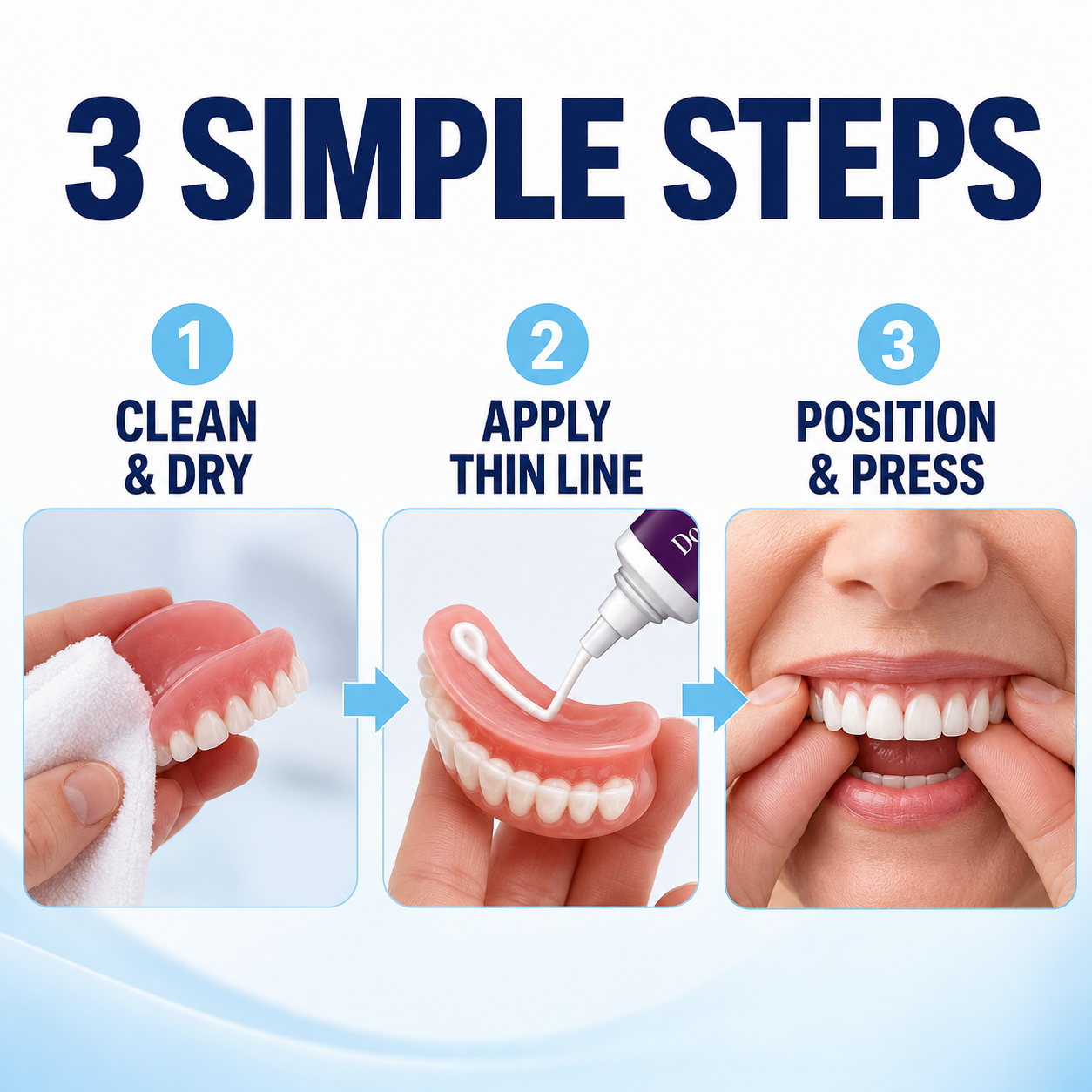 🔥LIMITED SPECIAL OFFER🔥Dobshow® Bio-Seal Max 5-Day Denture Adhesive🦷💙 FDA Certified (Clinically Proven 120-Hour Hydro-Cushion Hold for Secure, Soothing & Zinc-Free Denture Fit)