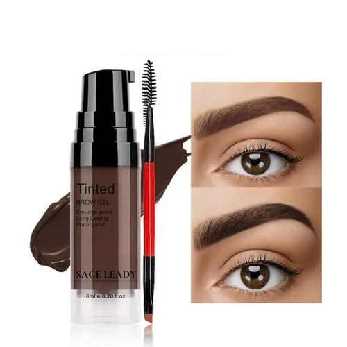 Eyebrow Gel 6ml Lasting 24H Waterproof Smudge-proof Tinted Brow Cream Makeup Kit