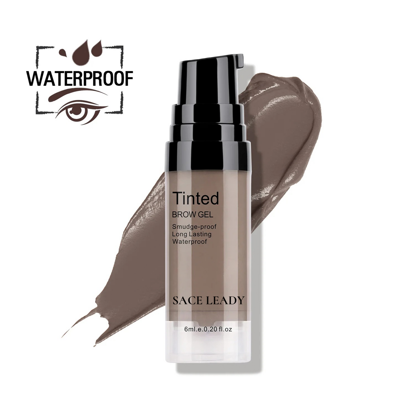Eyebrow Gel 6ml Lasting 24H Waterproof Smudge-proof Tinted Brow Cream Makeup Kit