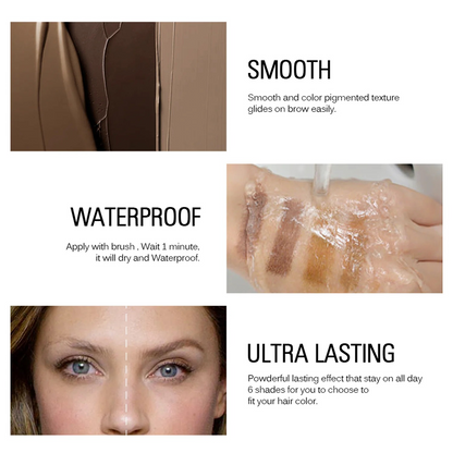 Eyebrow Gel 6ml Lasting 24H Waterproof Smudge-proof Tinted Brow Cream Makeup Kit