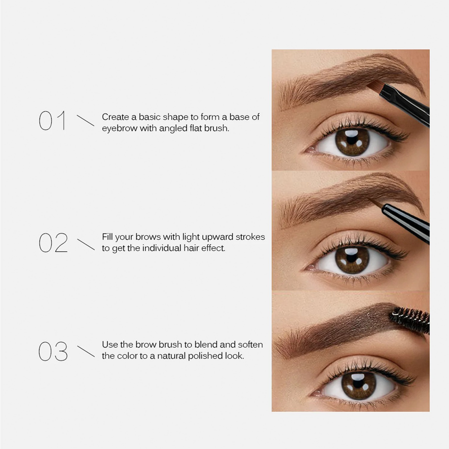 Eyebrow Gel 6ml Lasting 24H Waterproof Smudge-proof Tinted Brow Cream Makeup Kit