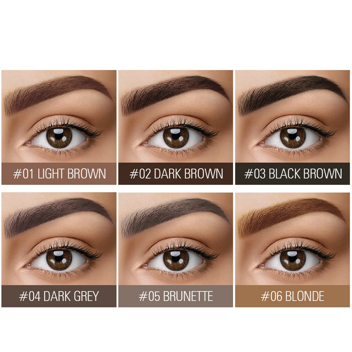Eyebrow Gel 6ml Lasting 24H Waterproof Smudge-proof Tinted Brow Cream Makeup Kit