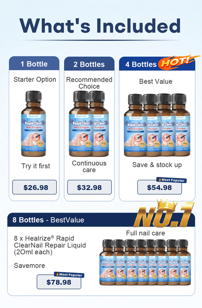 🔥Healrize®Nano Rapid Clear Nail Fungus Rapair Liquid – Effective in Seven Days, Permanently Eliminates the Root